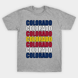 Colorado Typography State Flag T-Shirt
